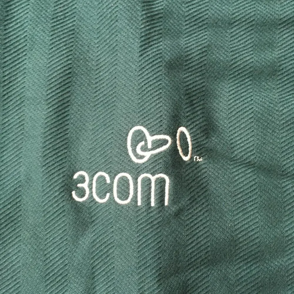 Polo Shirt Green Size Medium Men’s Shirt Button Up 3COM INFORMATION EMBROIDERED - Picture 10 of 12